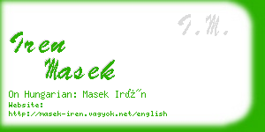 iren masek business card